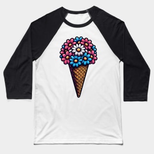 Ice cream flowers Baseball T-Shirt